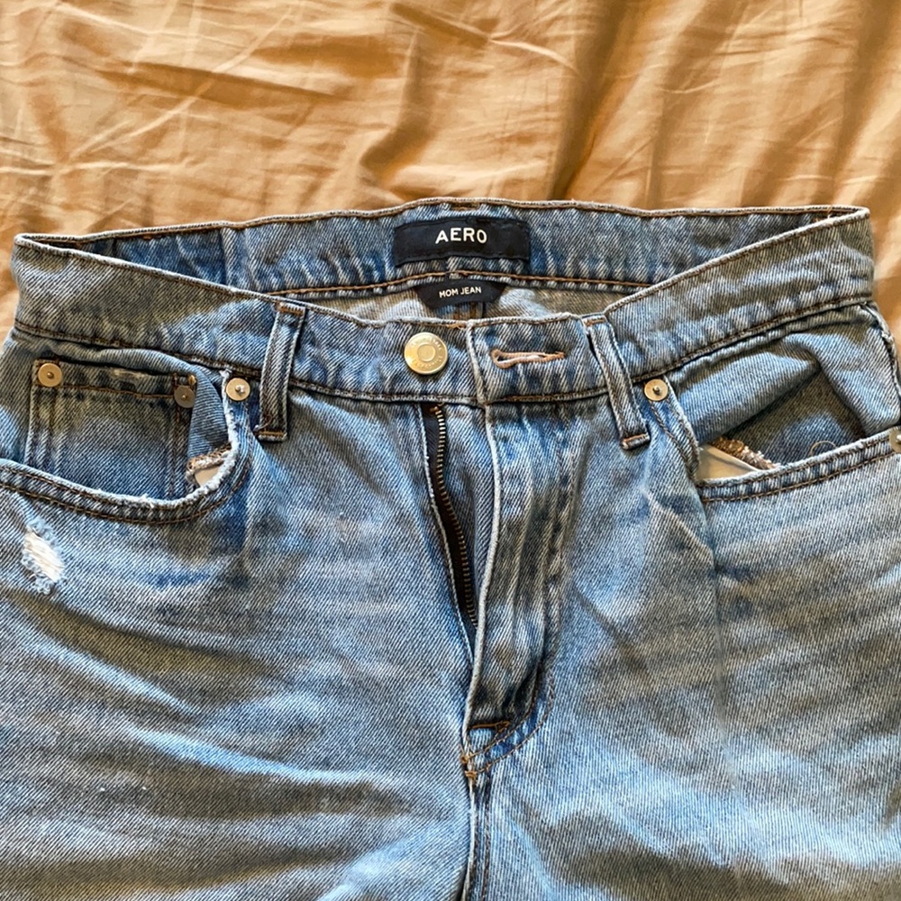Distressed Mom Jeans